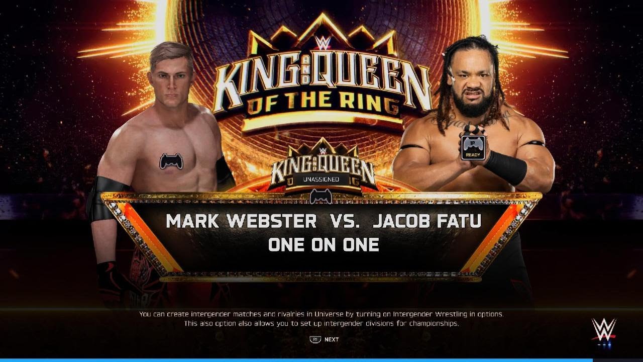 WWE 2K25 Mark Webster Vs Jacob Fatu - Final - King & Queen Of The Ring