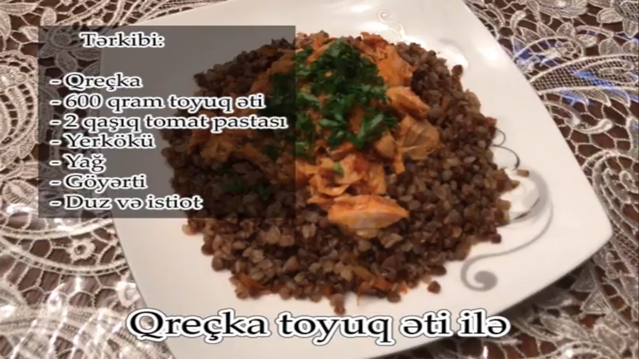 Qrecka Qreçka toyuq əti ilə - YouTube