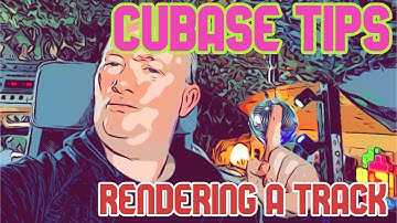How do I render a track in Cubase to reduce the load on the processor?