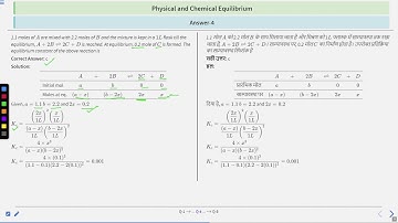 Physical and Chemical Equilibrium Part 1 #SATHEE_ENGG #swayamprabha #engineeringexams