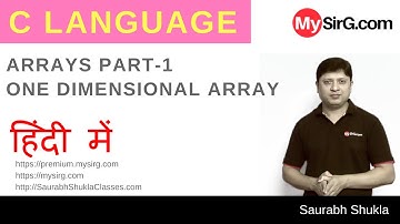 Lecture 11 Arrays in C Part 1 Hindi