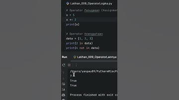 Operator Python Penugasan dan Himpunan #belajarpython #codinguntukpemula  #koding