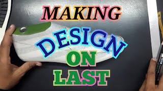 Learn shoe designing chapter -84 (how to draw a driving shoe design on last) @designershoes1888 ​ ​