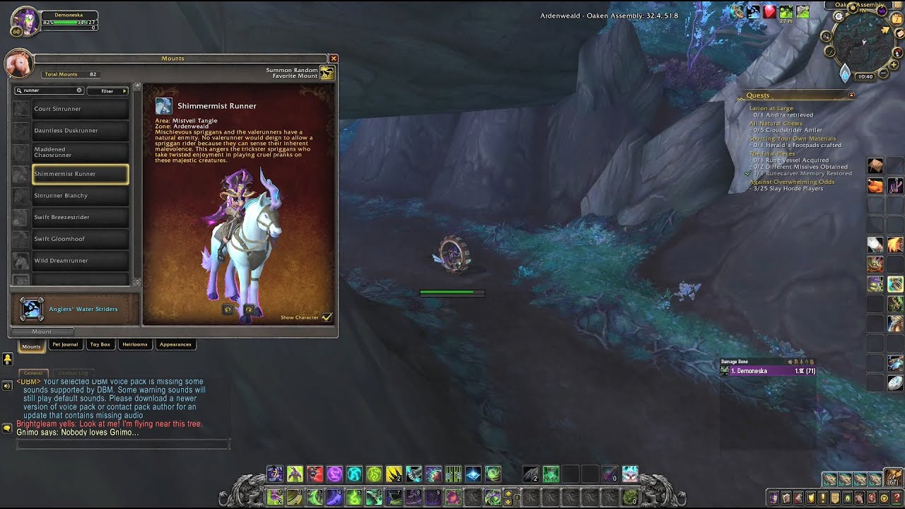 Shimmermist Runner. Shadowlands mounts