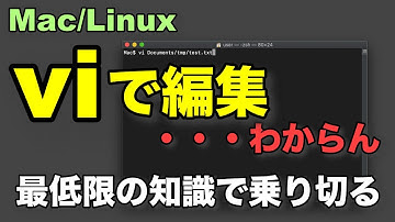 viで編集・・・わからん　最低限の知識で乗り切る【Mac/Linux】
