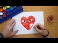 How to draw the Comme des Garçons logo