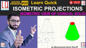 Isometric View of a Frustum of a Cone | Isometric Projection | Box Method | By Sheriff