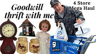 We Scored Thrifting at Goodwill - Thrift With Me at 4 Stores Home Decor Mega Haul!