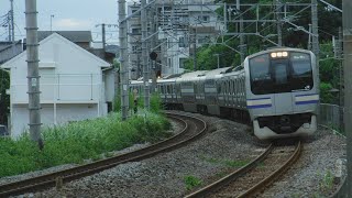 横須賀線普通逗子行きE217系1629SY-33横クラと横須賀線普通上総一ノ宮行きE235系1710SF-01横クラ+E235系J-10横クラが走行！【JR北鎌倉駅〜JR大船駅】