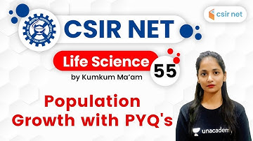 CSIR UGC NET 2020 | Life Science by Kumkum Gautam | Population Growth with PYQ