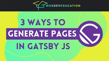 Gatsby JS - the ONLY WAY to generate pages 💯 (Gatsby JS v4)