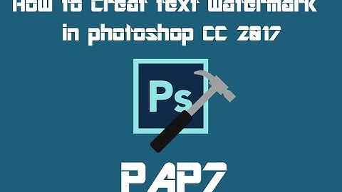 how to creat easily text watermark in Photoshop cc 2017 || #photoshoptutorial