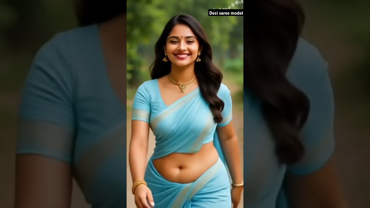 royal sky blue saree with full glamour design 