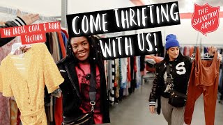 THRIFTING THE DRESS, COATS, & NIGHTIME NASTY SECTION| Come Thrifting With Us|#ThriftersAnonymous