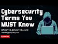 Day 16 Cybersecurity Terms You MUST Know | Offensive & Defensive Security Training