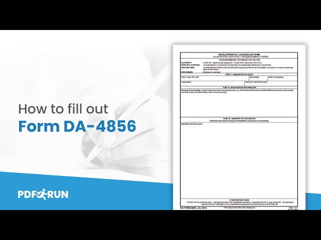 How to Fill Out DA-4856 Form Online | PDFRun - YouTube how-to-fill-out-da-4856-form-online-pdfrun-youtube