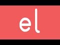 Dik Temel Harfler e ve l sesi el birleştirme el le ele elle