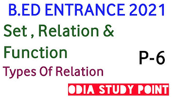 Set,Relation & Function || Part-6|| B.ed entrance 2021