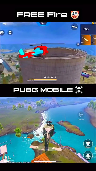 PUBG ☠️ VS Free Fire 🤡 #pubgmobile #freefire #freefirevspubg #pubgvsfreefire #vs