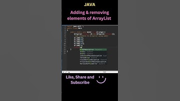 ArrayList in Java | Add & remove elements in ArrayList | Java Programming #shorts