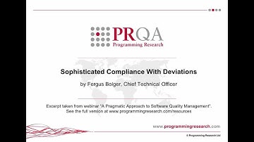 Sophisticated Compliance With Deviations