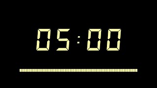 5 minute countdown timer that changes color with sound an end alarm.