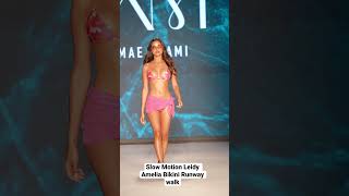 Slow Motion Model Leidy Amelia Runway Walk For Megan Mae Swimwear - Miami Swimweek 2022