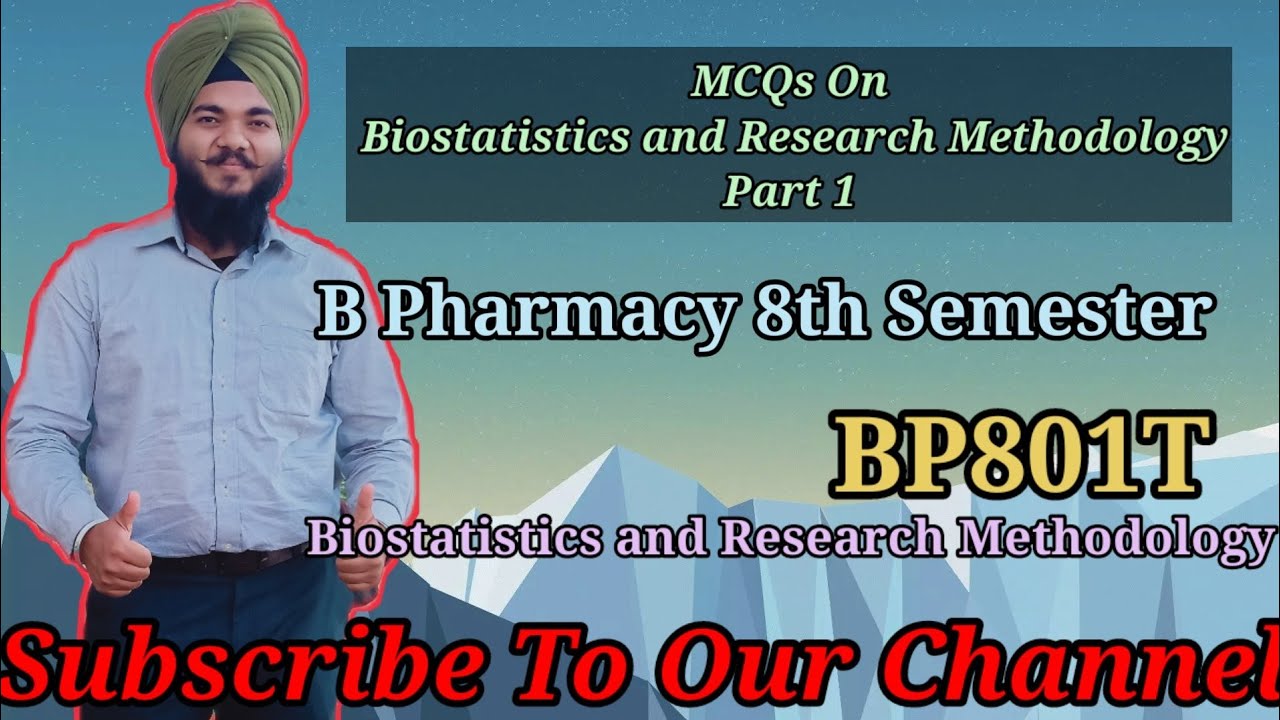 MCQs On Biostatistics and Research Methodology Part 1 - YouTube