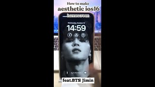How to make aesthetic ios16 homescreen Feat.BTS Jim #BTS #btsarmy screenshot 3