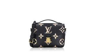 Louis Vuitton POCHETTE MÉTIS Bicolor Monogram Empreinte Leather Black Beige  - NOBLEMARS