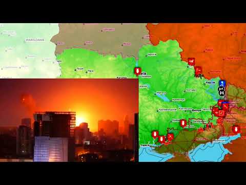Карта боевых действий. Ракетный удар по Киеву. Полный обзор на Рутубе