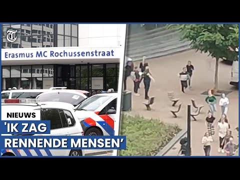 Getuigen schietpartij bij Erasmus MC: ?Toen wisten we dat er iets was?