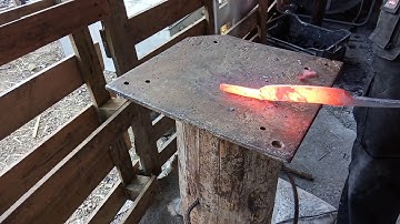 Forging a draw knife
