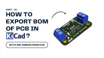 How to export Bill of Material (BOM) in KiCAD | Part 21 | How to KiCAD | KiCAD 9.0 | Ampnics