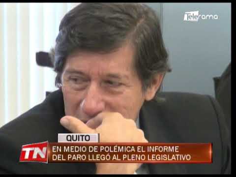 En medio de polémica el informe del paro llegó al pleno legislativo