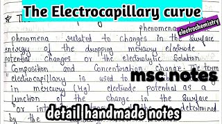 The electrocapillary curve || basic introduction || defination || Graph | electrochemistry