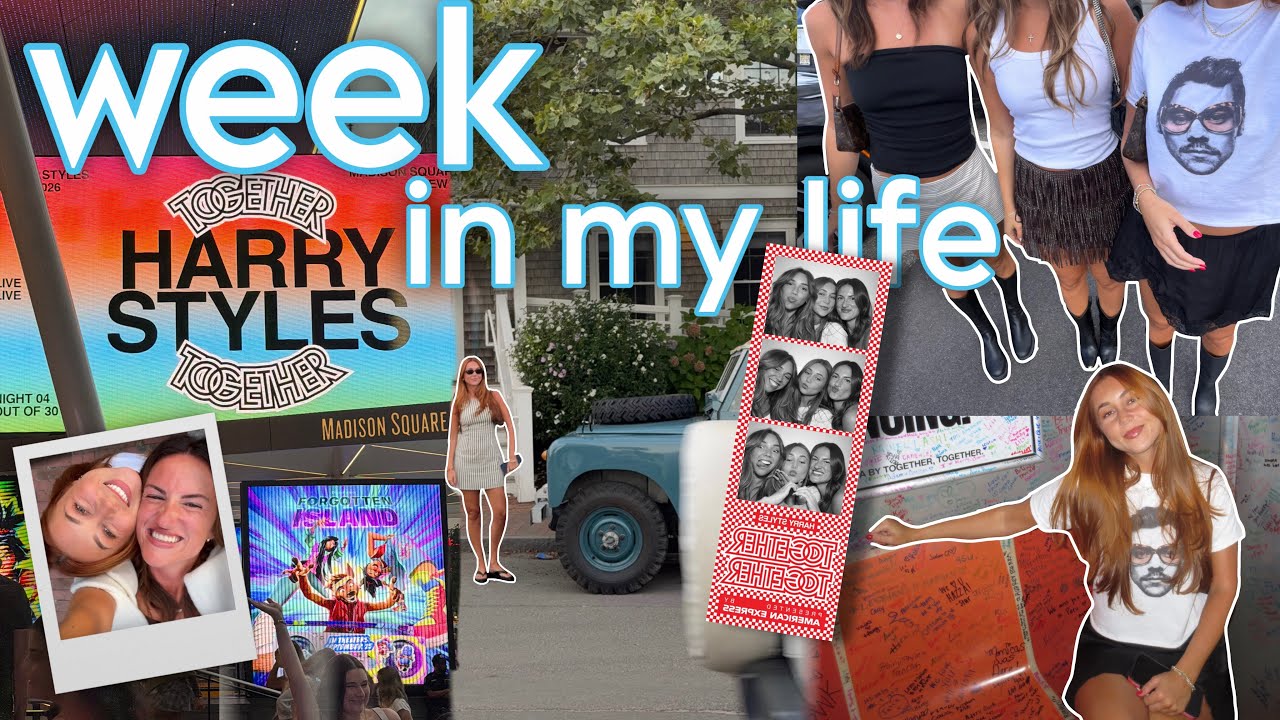 VLOG: the best week in my life 🕺🏻⛵️🪩 (nantucket, harry/pitbull concerts, NYC pop up, + more)