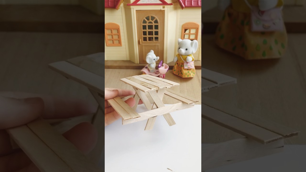 Diy : table de pique-nique en bâtonnets de bois miniature pour figurines