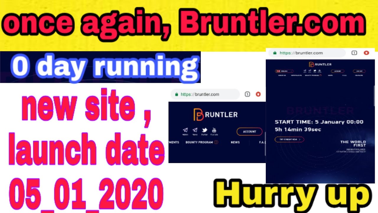 Up coming site BRUNTLER.COM | NEW SITE 05_01_2020 | MINIMUM DEPOSIT 1$