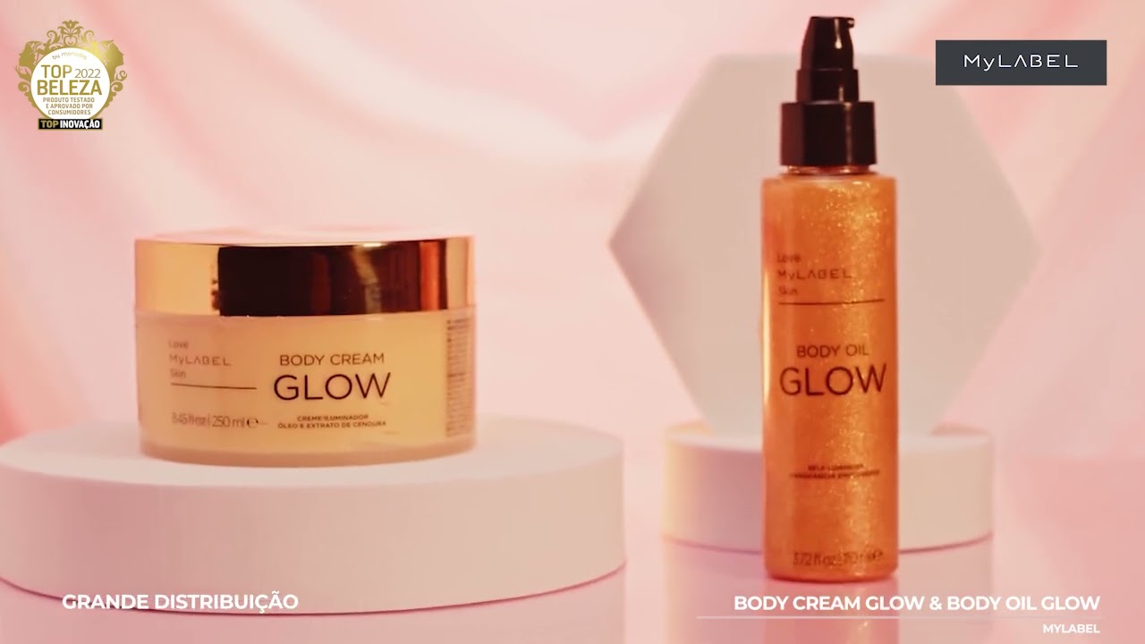 Body oil Glow e Body Cream Glow da MyLabel premiados Top Beleza 2022