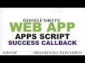 Web App - Search a Match in Spreadsheet - Google Apps Script Web App Tutorial - Part 5