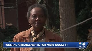 Funeral plans for Mary Duckett