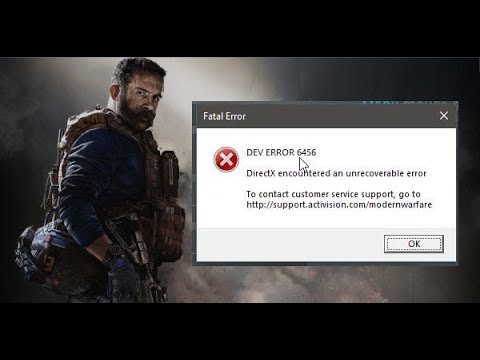 Modern Warfare DEV ERROR 6456 수정하는 방법