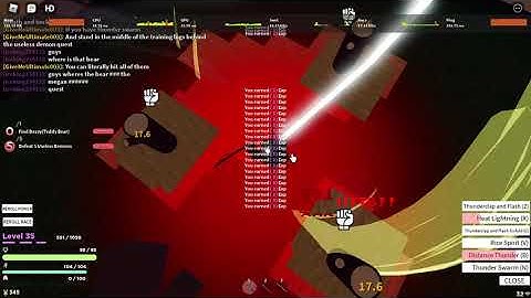 How to level up fast in Slayers Unleashed using Max Thunder Breathing