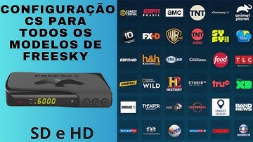 COMO FAZER CONFIGURAÇÃO CS NO FREESKY MAX STARS, SERVE PARA TODOS OS MODELOS FREESKY DA MARCA.