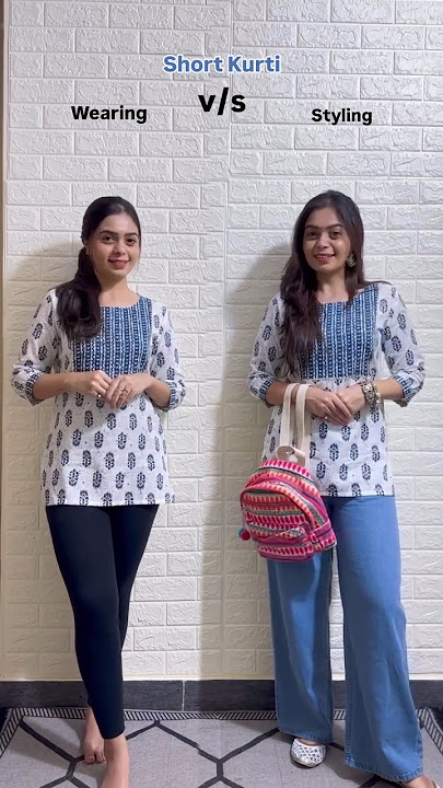 short kurti pairing with wide leg jeans 👖💕 #meeshofinds #meesho #shorts