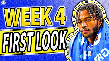 DRAFTKINGS NFL PICKS WEEK 4 FIRST LOOK LINEUP PICKS | NFL DFS PICKS 2021