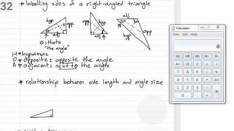 labelling right angled triangles and introduction to trigonometry