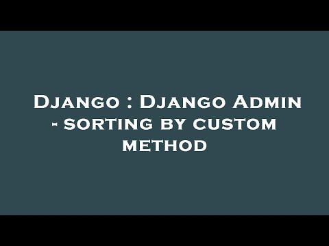 Django : Django