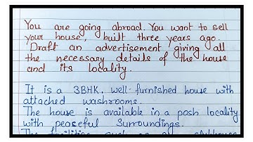 Advertisement for Class 12 | Advertisement format and fix Lines | Writing section for class 12